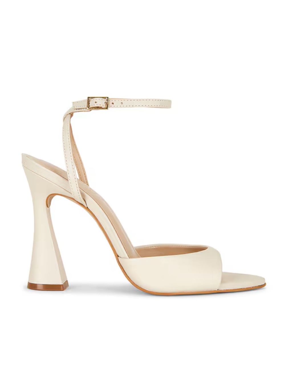 Steve Madden Beki Heels Bone Leather Cream Ankle-Strap shoes Revolve 8.5